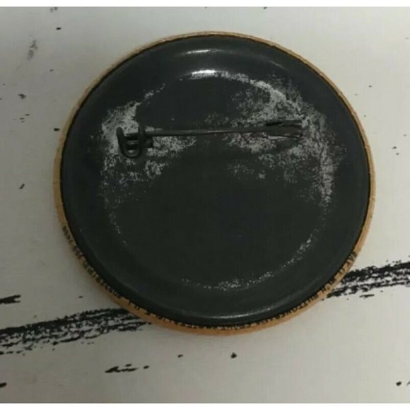 Vintage Get it On Pinback Button Orange Black White 2” - Picture 3 of 4